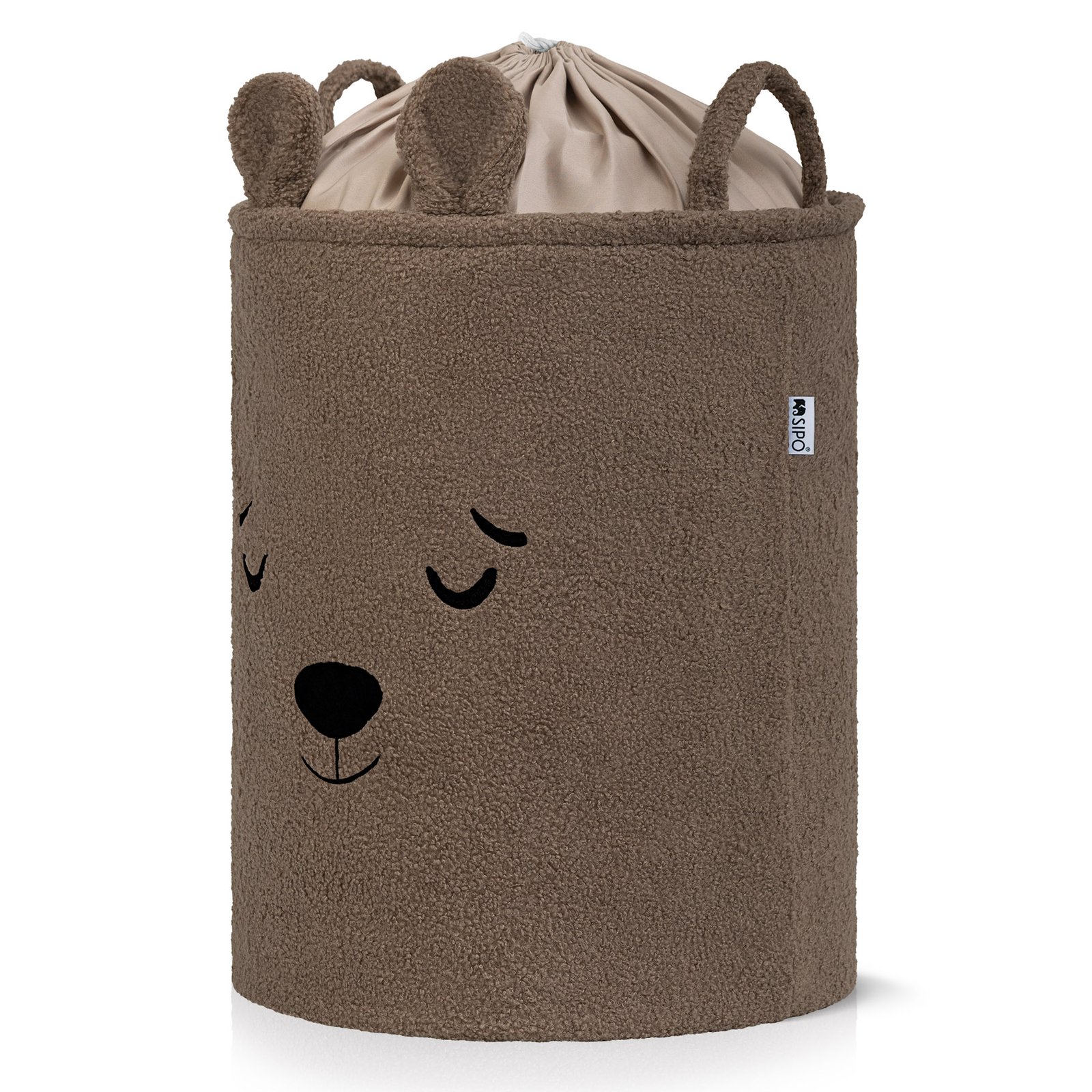 Bouclé Toy Storage Basket XL – Brown Bear – photo 3