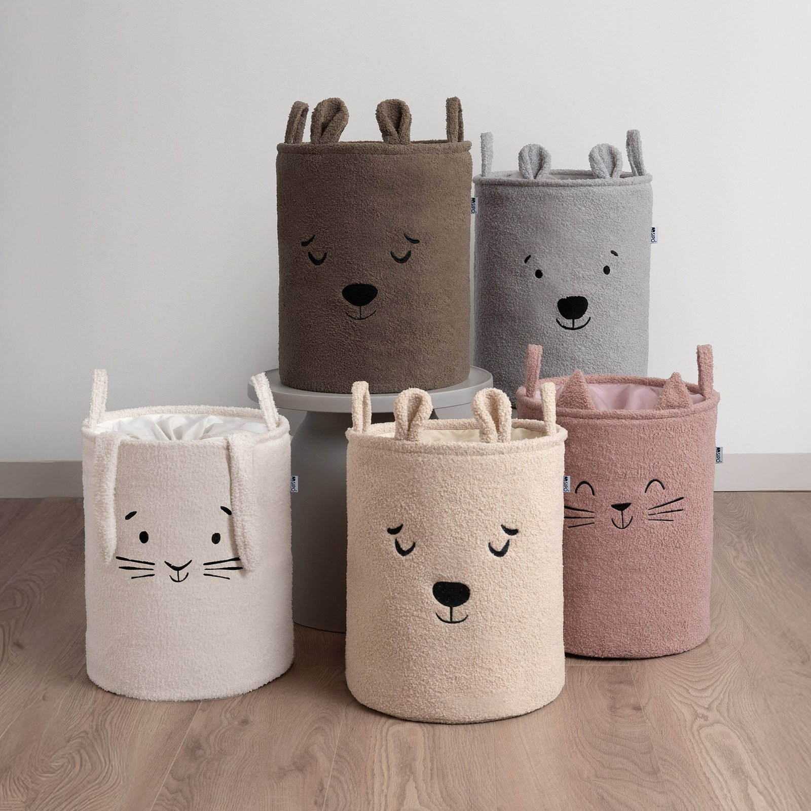 Bouclé Toy Storage Basket XL – Brown Bear – photo 12