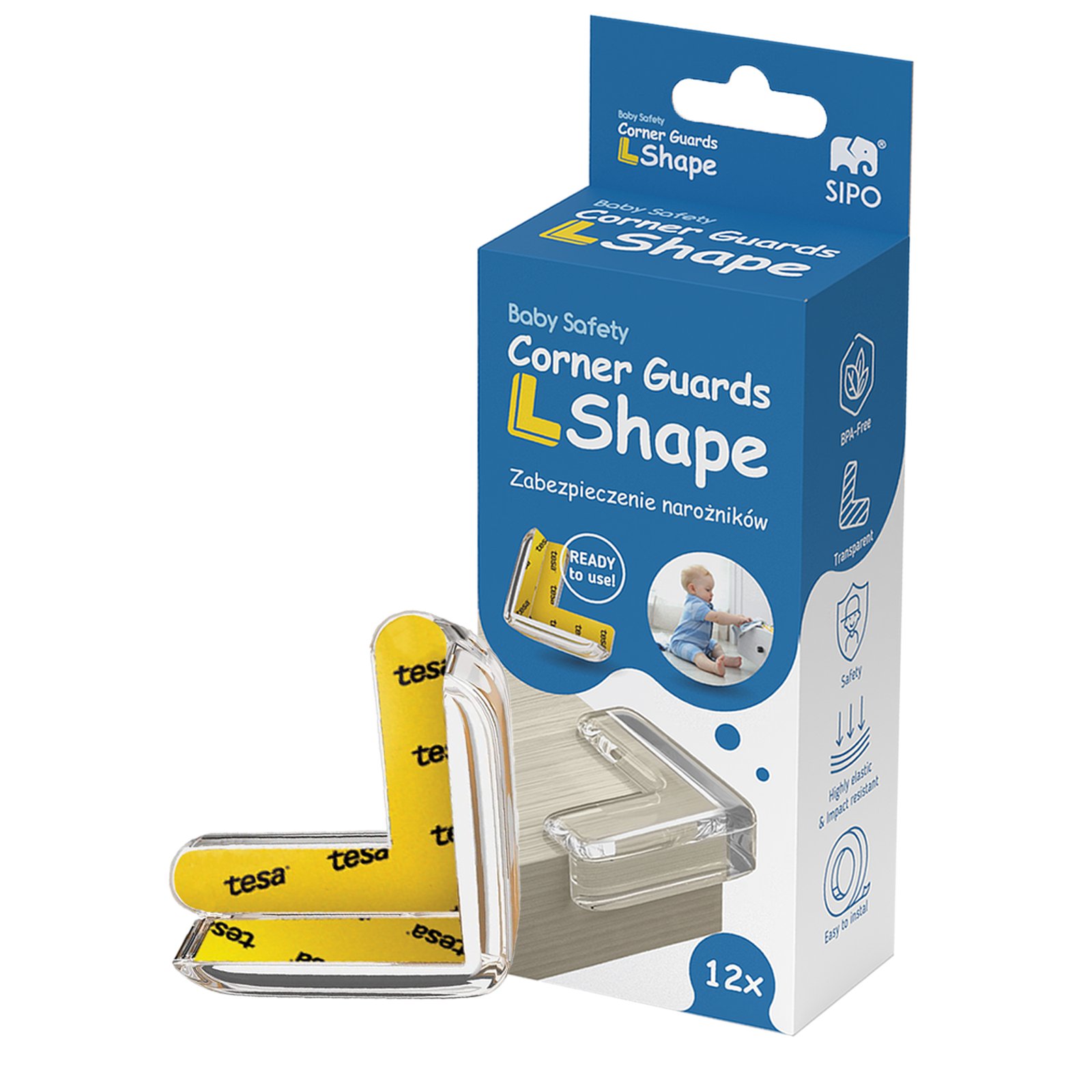 L-shaped corner guard set, 12 pcs - Image 2