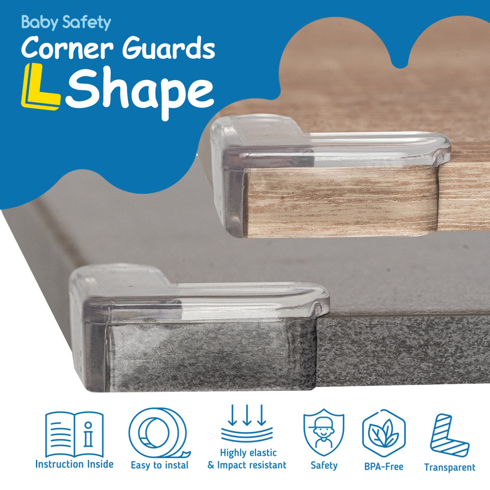 L-shaped corner guard set, 12 pcs - Image 6