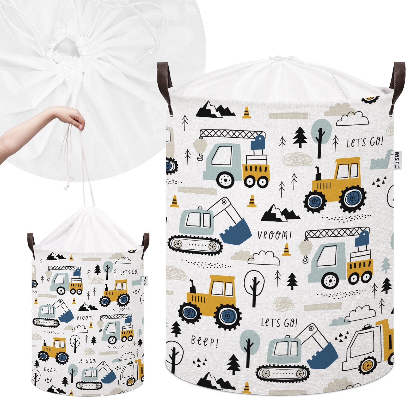 Cotton Toy Storage Basket XL – Cars – photo 3