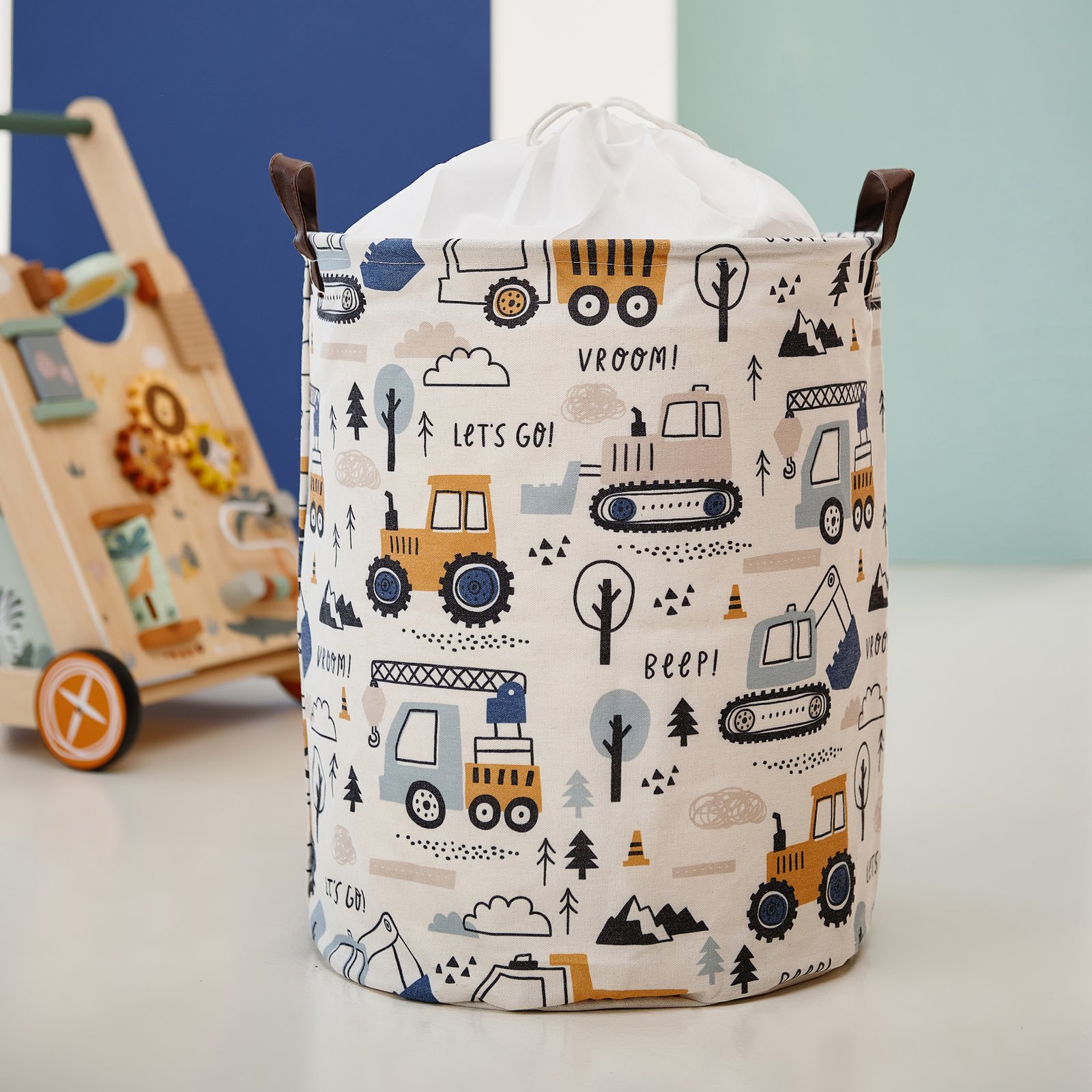 Cotton Toy Storage Basket XL – Cars – photo 6