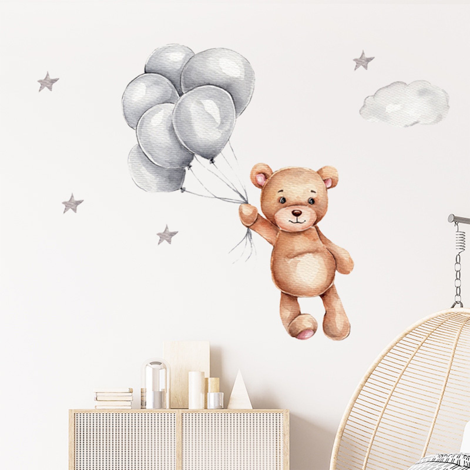 Wall Stickers for Kids’ Room – Teddy Bear with Balloons – photo 2
