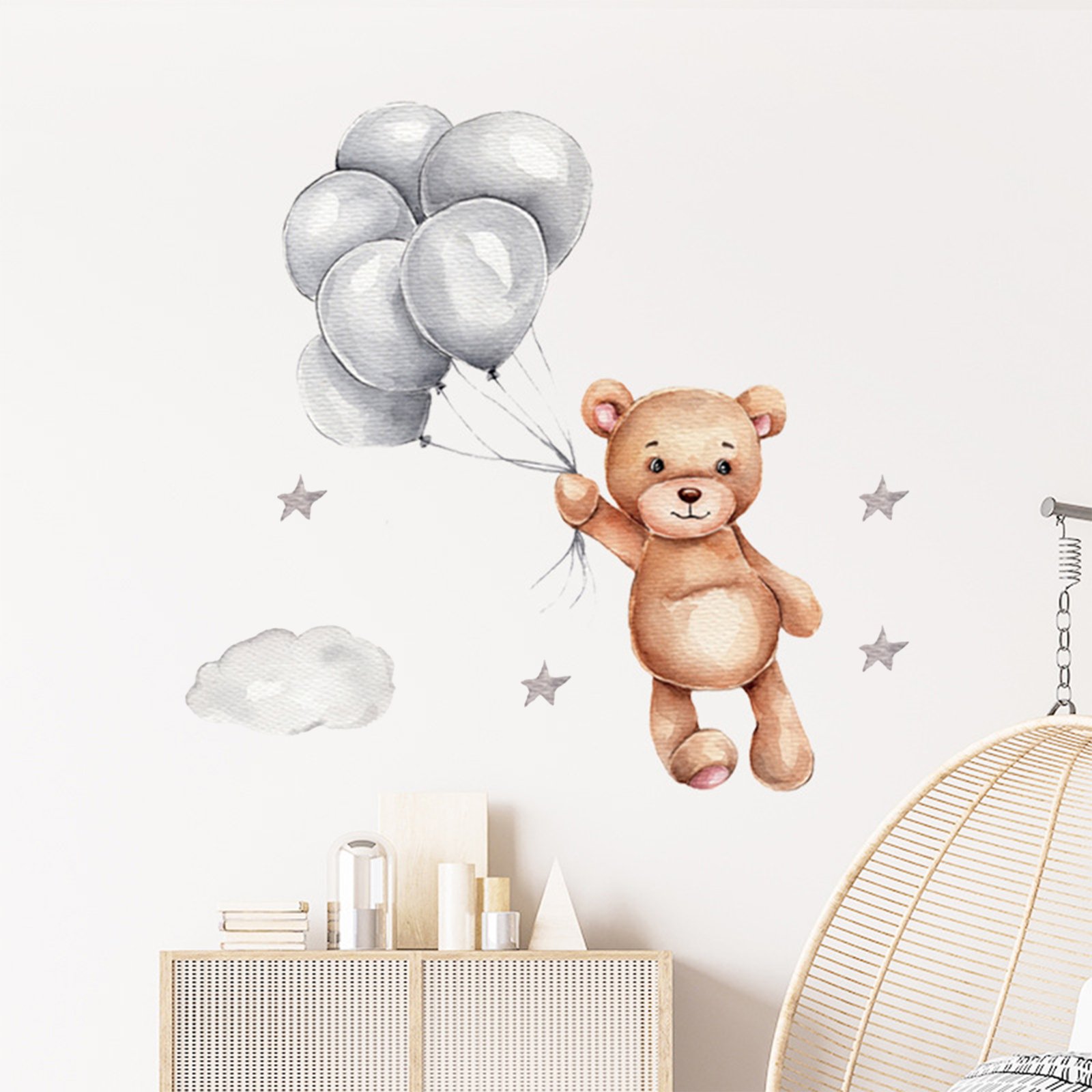 Wall Stickers for Kids’ Room – Teddy Bear with Balloons – photo 3