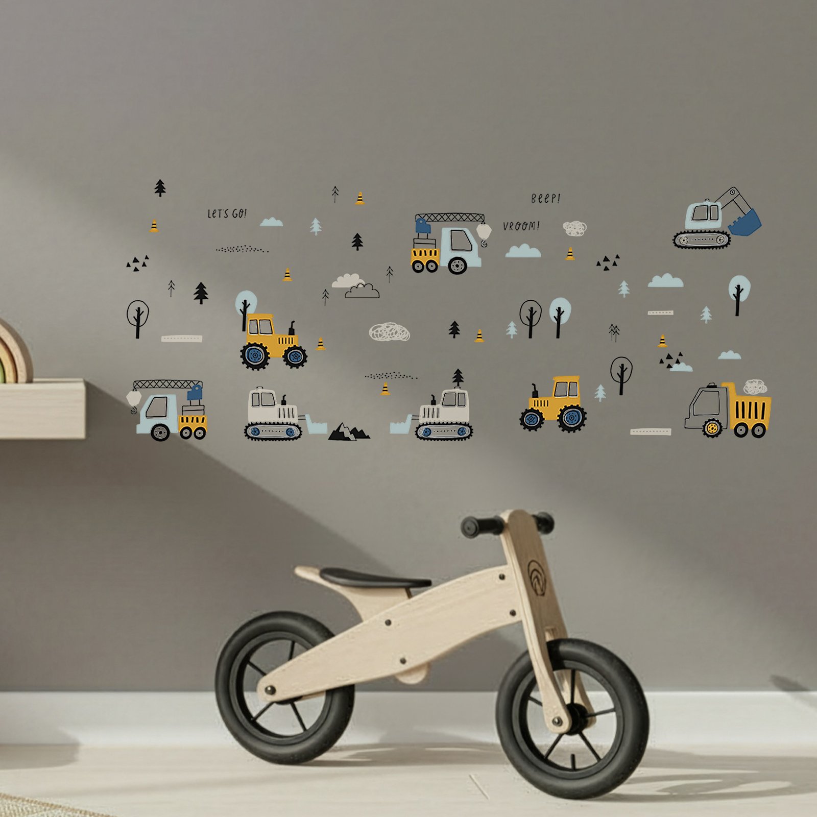 Wall Stickers for Kids’ Room – Tractors and Excavators – photo 2