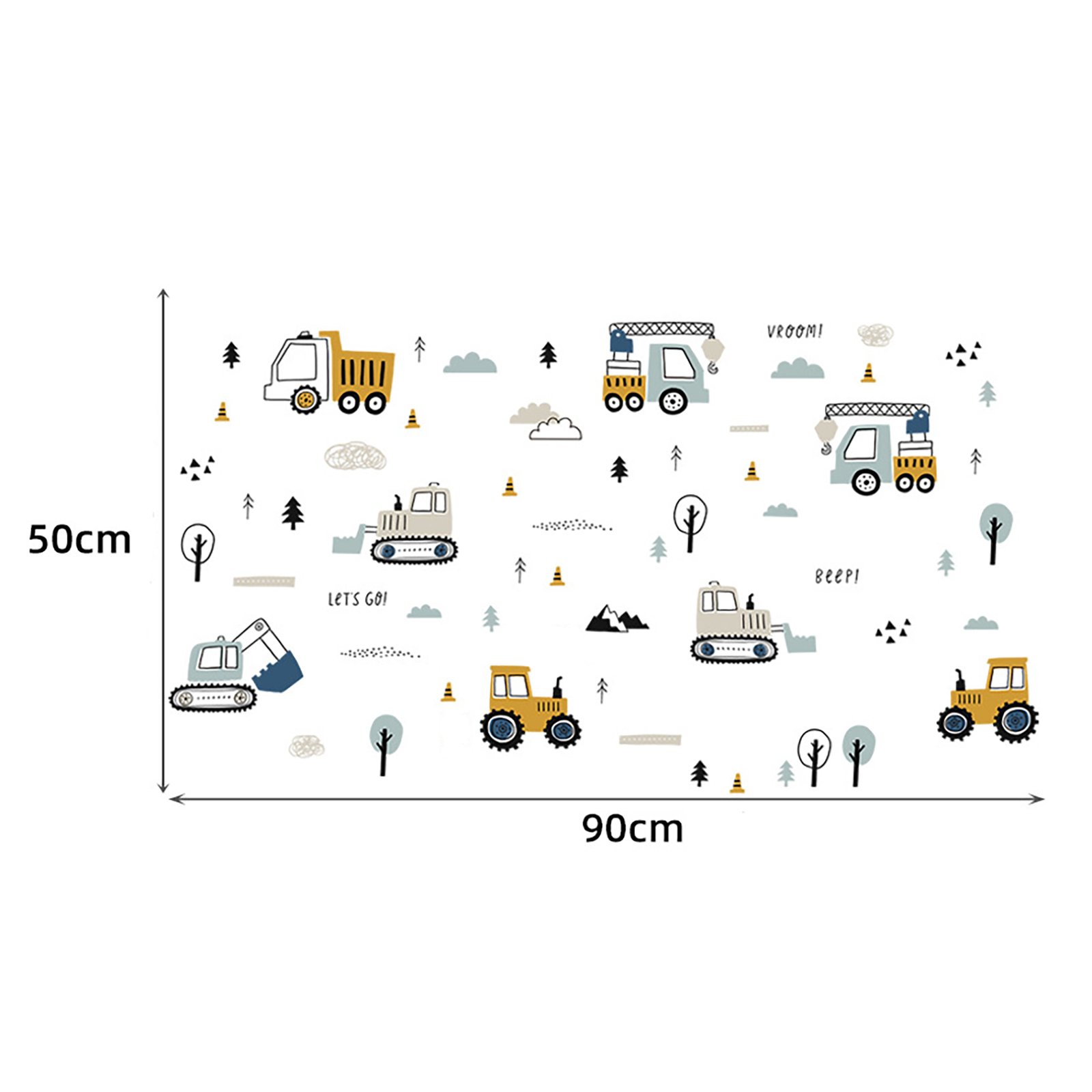 Wall Stickers for Kids’ Room – Tractors and Excavators – photo 6