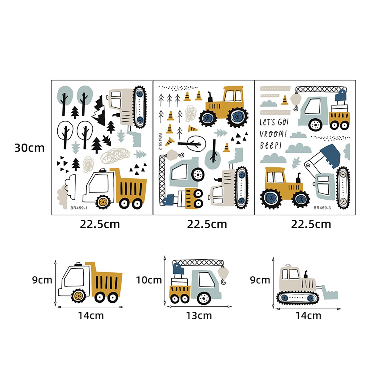Wall Stickers for Kids’ Room – Tractors and Excavators – photo 7