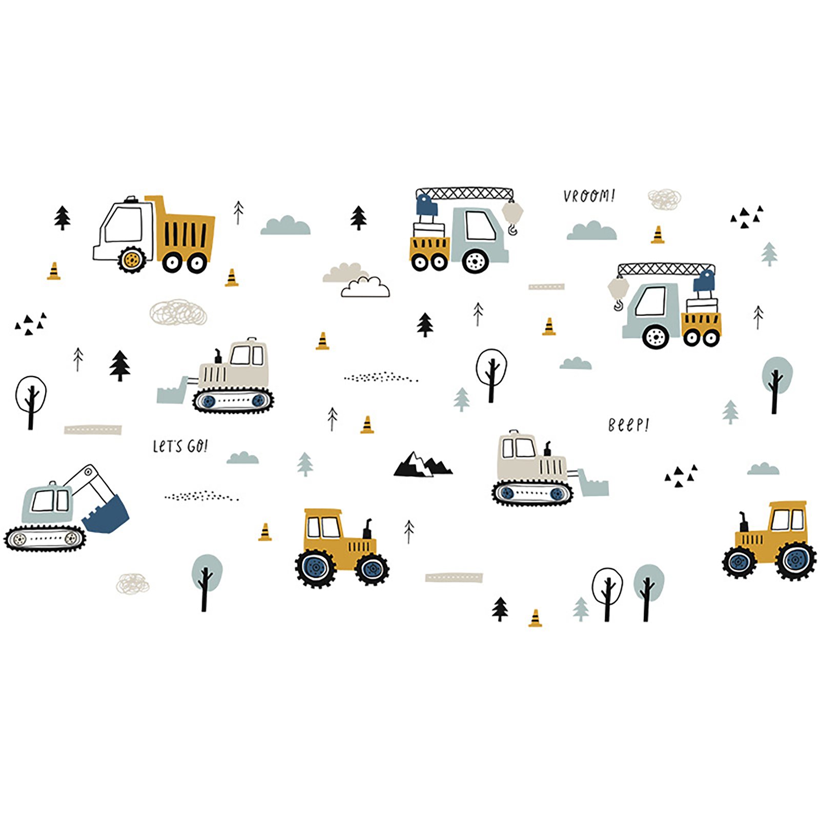 Wall Stickers for Kids’ Room – Tractors and Excavators – photo 8