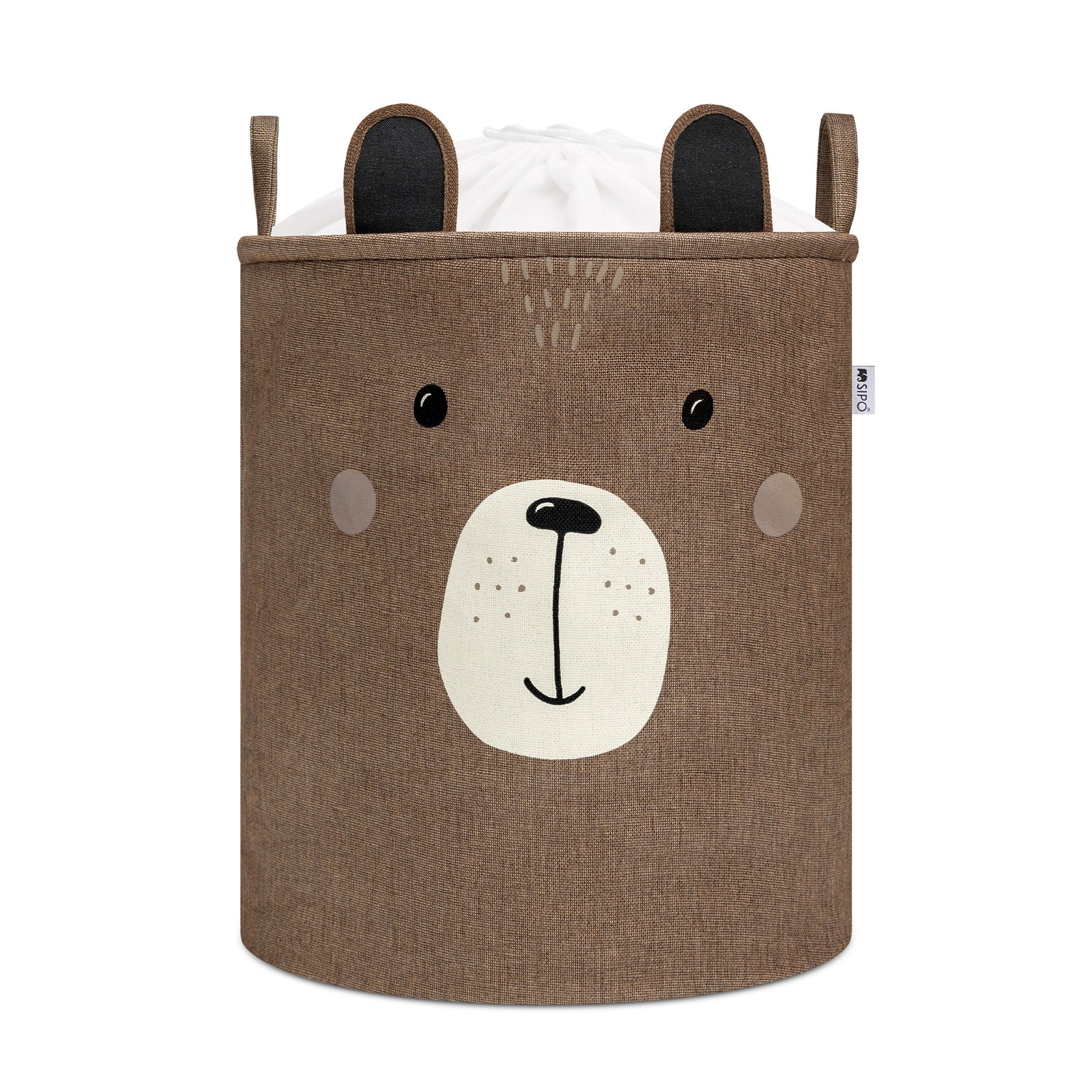 Toy Storage Basket XXL with Drawstring – Brown Bear – photo 2