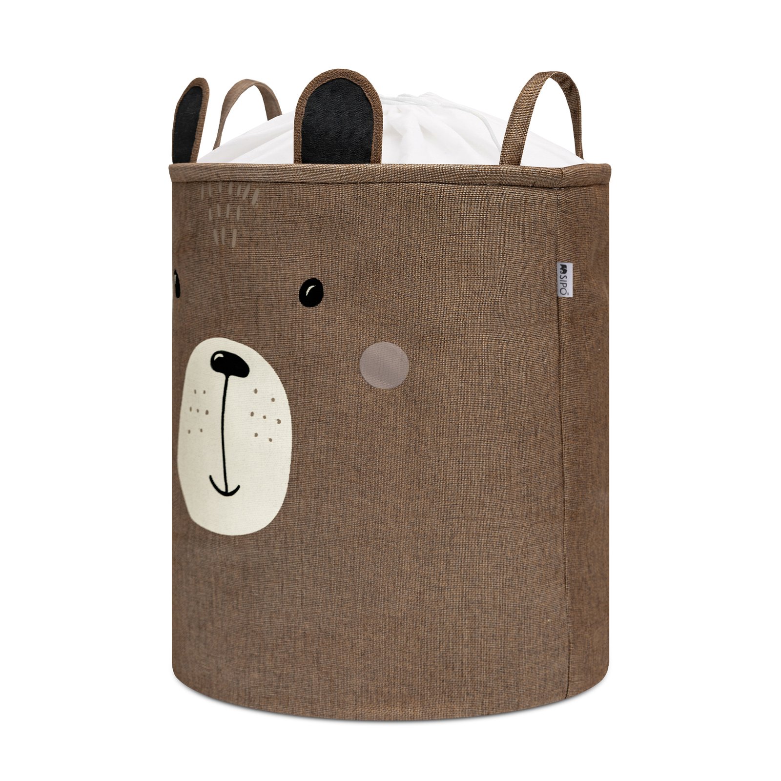 Toy Storage Basket XXL with Drawstring – Brown Bear – photo 3