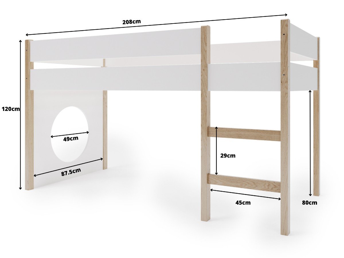 YappyGrott half-high bed, WHITE – photo 2