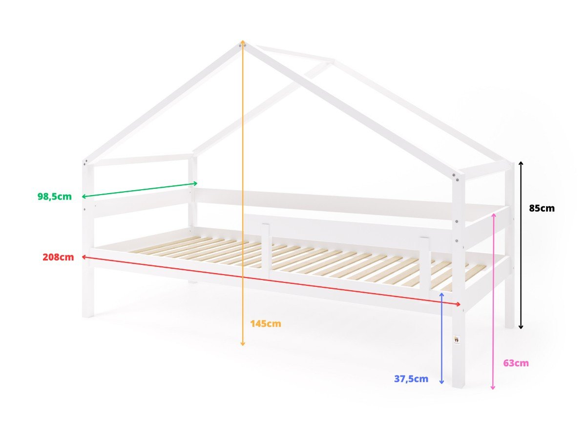 YappyHytte 200cm house bed, WHITE – photo 2