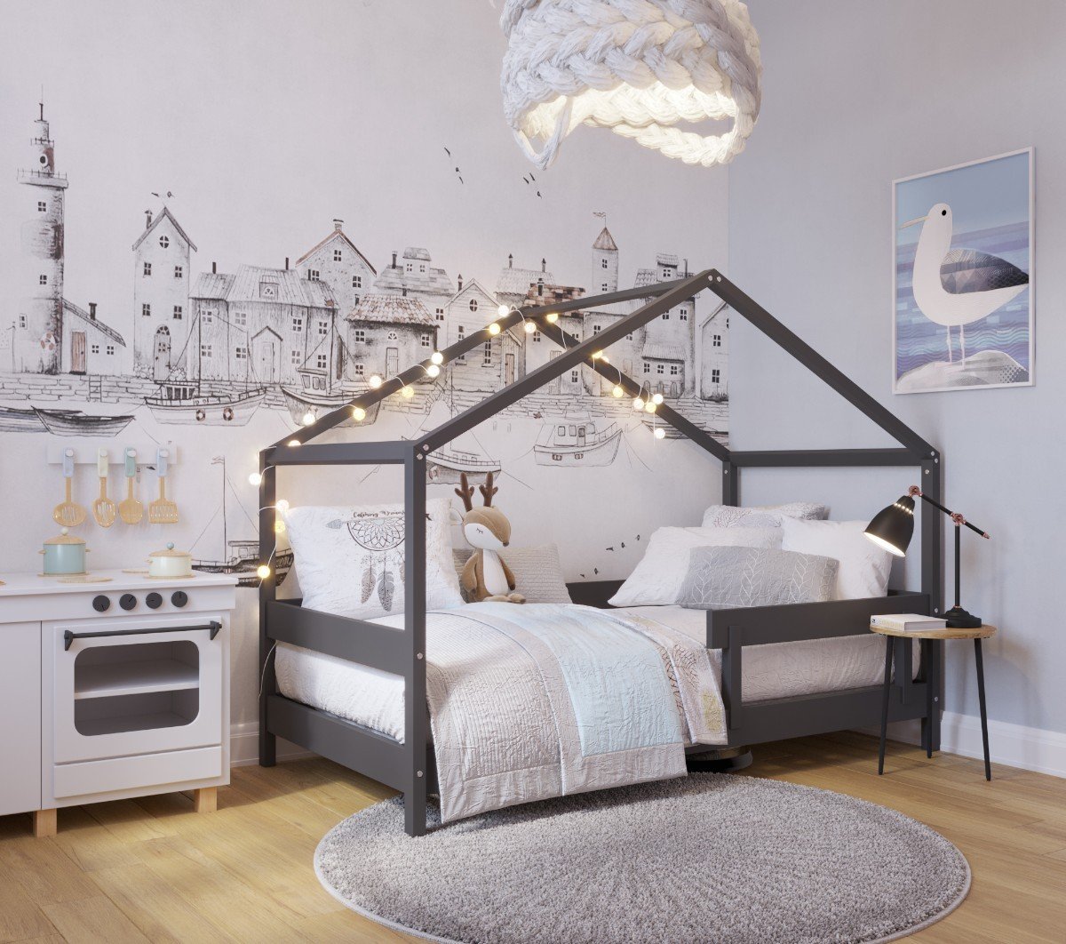 YappyHytte house bed, ANTHRACITE – photo 4