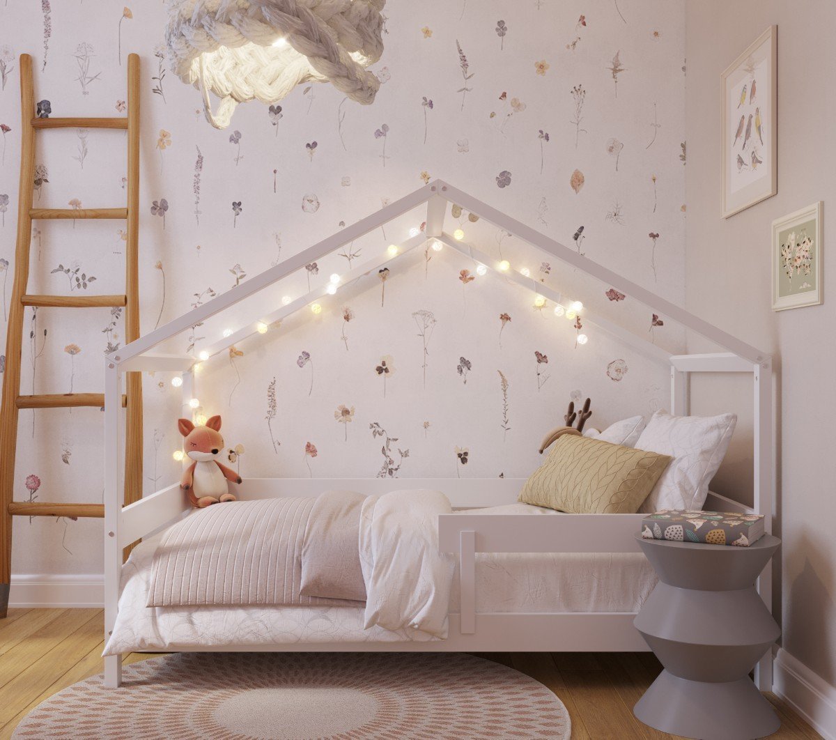 WHITE YappyHytte house bed and YappyClassic dresser