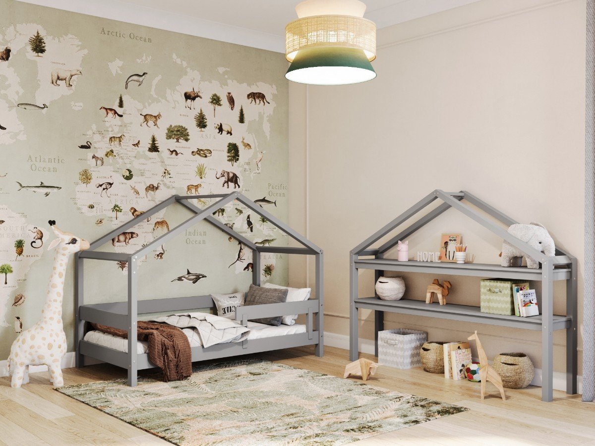 YappyHytte house bed, LIGHT GREY
