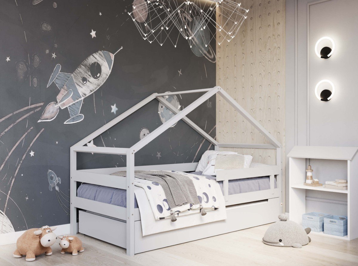 YappyHytte 200cm house bed, LIGHT GREY – photo 4