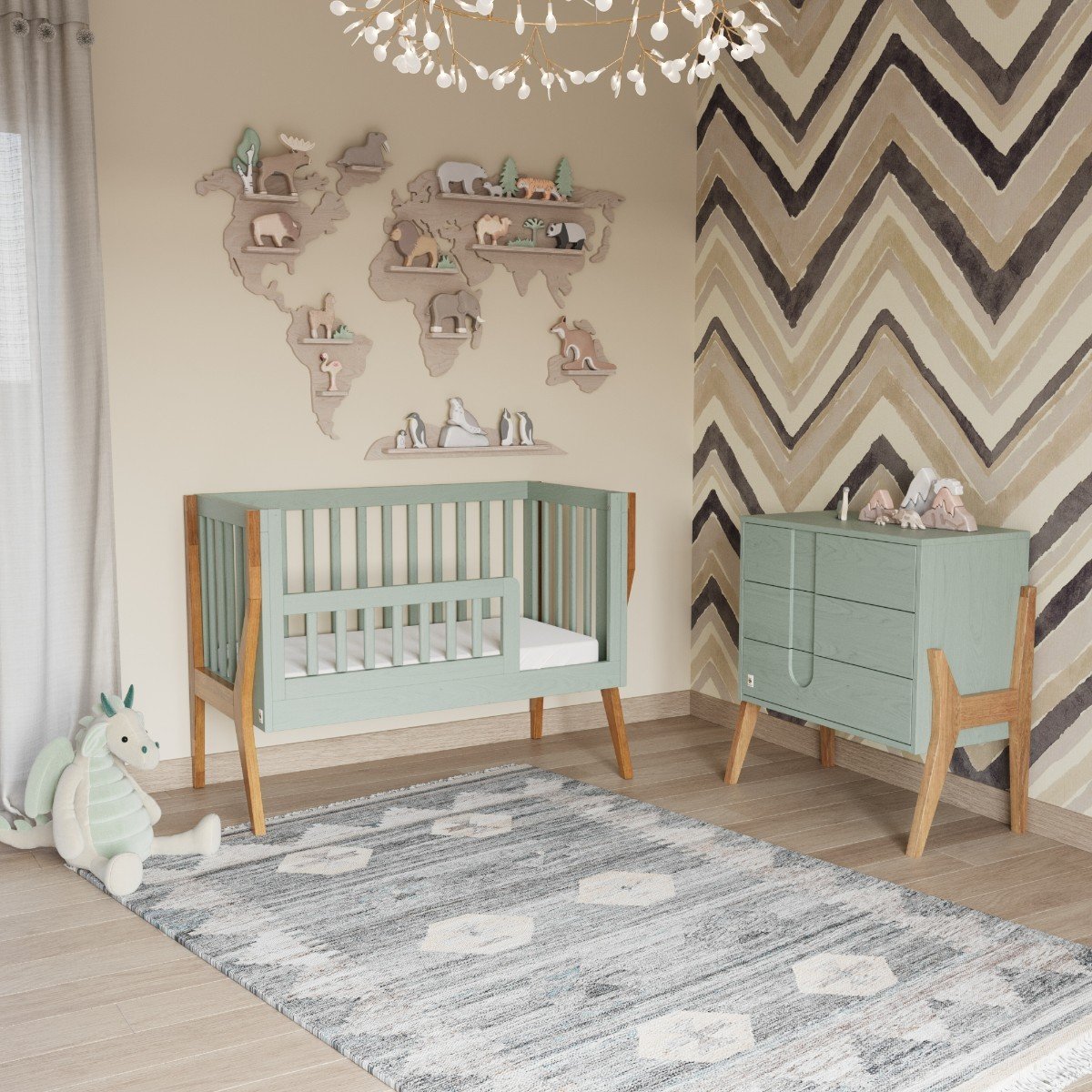 YappyIcon multipurpose rail, SAGE GREEN