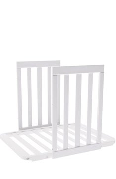 YappyÉtude crib set (short sides and mattress base) WHITE/SKYGREY