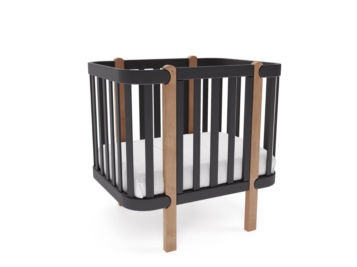 YappyÉtude crib set (short sides and mattress base) ANTHRACITE – photo 4